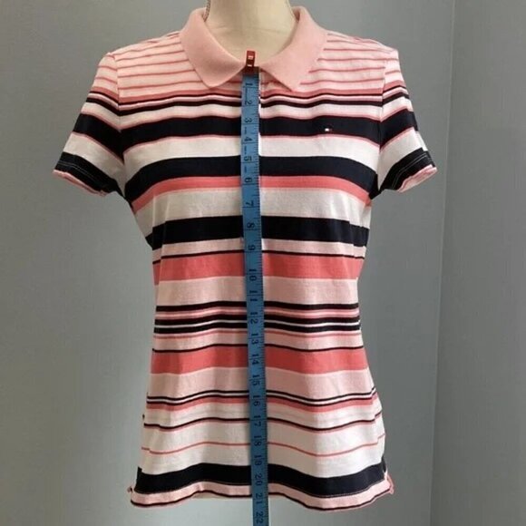 Tommy Hilfiger Multi-Stripe Polo - Women M - Picture 4 of 12